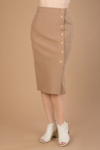 Юбка женская ODIS-Ю25КА костюмная ткань (р-ры: 46-56) какао