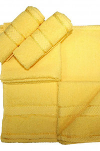 Набор махровых салфеток "LAKE" 6 шт. желтый