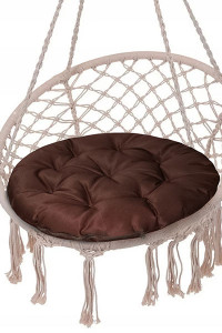 Подушка декоративная круглая для кресла файбер "Грета" коричневый