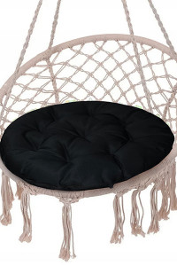 Подушка декоративная круглая для кресла файбер "Грета" черный