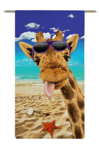 Полотенце банно-пляжное вафельное "Жирафа"