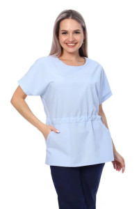 Блуза медицинская женская "Анжелика" панацея (р-ры: 40-58) голубой