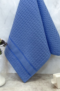 Полотенце кухонное вафельное "Сафия" 1065 темно-синий