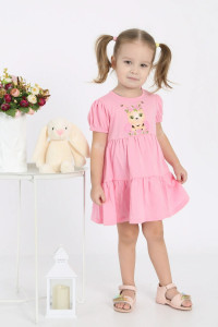 Платье детское "Вероника-1" кулирка (р-ры: 86-116) розовый