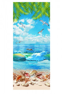 Полотенце банно-пляжное вафельное "Море"