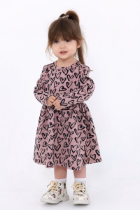 Платье детское "Бантик" футер (р-ры: 28-34) розовый