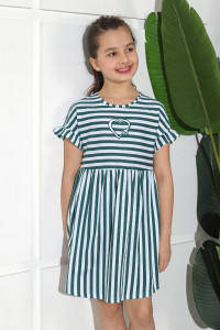 Платье детское "Лагуна-1" кулирка (р-ры: 116-146) зеленый