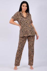 Пижама женская "Модерн" кулирка (р-ры: 42-52) леопард