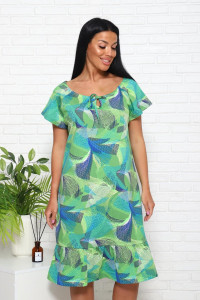 Платье женское 00998 кулирка (р-ры: 46-56) зеленый