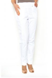 Медицинские женские брюки М-302 Элит-145 (р-ры: 40-58) белый