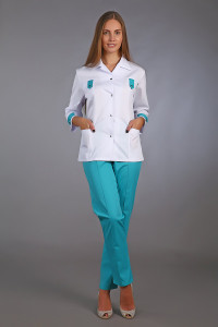 Медицинский костюм женский М-120 Элит-145 (р-ры: 40-60) темная бирюза