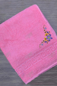Полотенце махровое с вышивкой "Цветы"