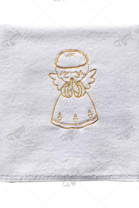 Полотенце крестильное махровое с вышивкой "Ангел Хранитель"