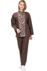 Куртка повара унисекс "Борнео" тиси (р-ры: 40-62) коричневый