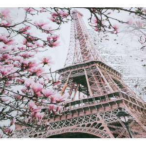 Покрывало стеганое сатин "Legends" цифровая печать "Весна в Париже"