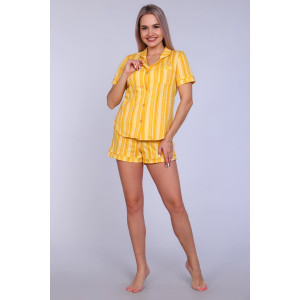 Пижама женская №70029 кулирка (р-ры: 42-52) желтый