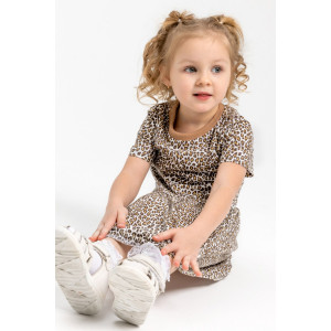 Платье детское "Тильда" трикотаж (р-ры: 92-134) коричневый