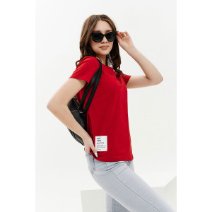 Набор подарочный женский (носки+футболка) №11807 (р-ры: 44-58) красный