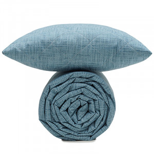 Подушка декоративная стеганая поплин "Серо-голубой текстура"