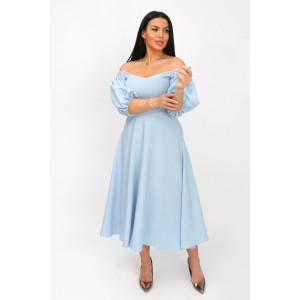 Платье женское №22251 барби (последний размер) голубой 48