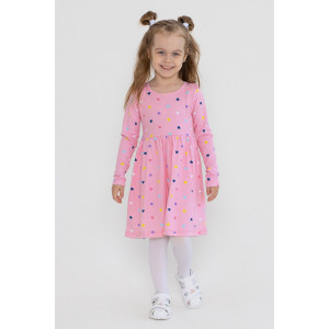 Платье детское "Анфиса" 30313 интерлок (р-ры: 104-122) розовый