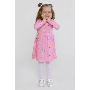 Платье детское "Анфиса" 30313 интерлок (р-ры: 104-122) розовый