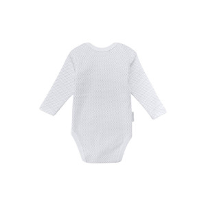 Боди для новорожденных "Шайни" 20753 интерлок (р-ры: 62-80) белый+серый