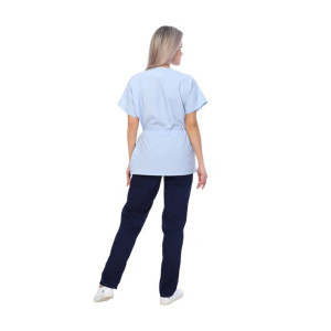 Блуза медицинская женская "Анжелика" панацея (р-ры: 40-58) голубой