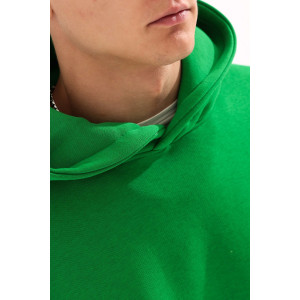 Худи мужское №88508 футер 3-х нитка с начесом (р-ры: 46-56) зеленый