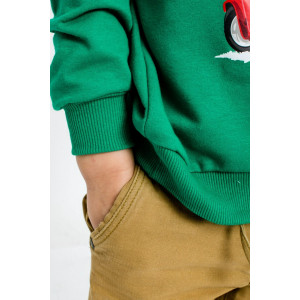 Свитшот детский "Праздник-1" футер петля (р-ры: 86-116) зеленый