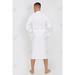 Халат мужской вафельный кимоно (р-ры: 48-62) белый