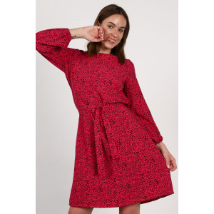 Платье женское П180ш шелк (р-ры: 44-52) розовый-черный