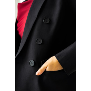Пиджак женский ПДЖ 001 костюмная ткань (последний размер) черный 44
