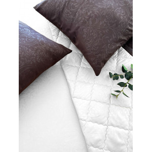Набор для сна с одеялом КМ-021 коричневый-белый