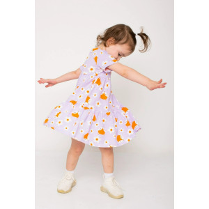 Платье детское "Эмма-6" кулирка (р-ры: 92-134) сиреневый