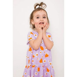 Платье детское "Эмма-6" кулирка (р-ры: 92-134) сиреневый