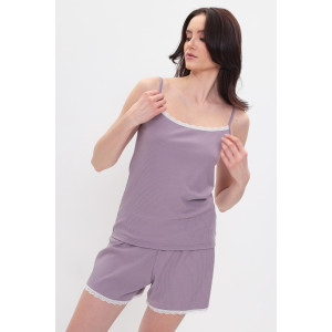 Пижама женская "Алитея А" лапша вискозная (р-ры: 42-54) фиолетовый