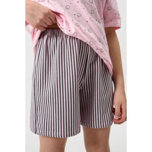 Пижама детская "Потеха" кулирка с лайкрой (р-ры: 128-164) розовый звезды