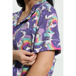 Пижама женская "Нимфа" кулирка (р-ры: 42-56) фиолетовый