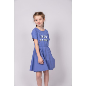 Платье детское №81228 кулирка (р-ры: 98-134) лавандовый