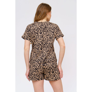 Пижама женская №011leo кулирка (р-ры: 44-54) леопард