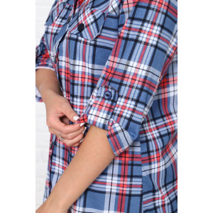 Рубашка женская 00995 кулирка (р-ры: 48-60) синий