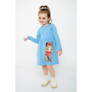 Платье детское "Дакота-2" кулирка с лайкрой (р-ры: 92-134) голубой