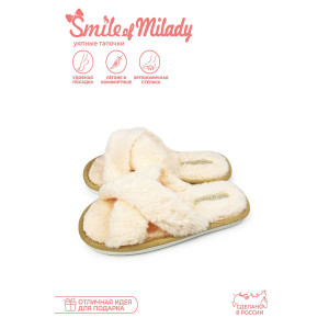 Тапки "Smile of Milady" 352-161-11 эко-мех (последний размер) 40-41