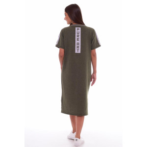 Платье женское 461 кулирка (последний размер) хаки-меланж 48