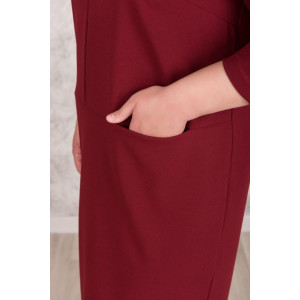 Платье женское 0275-12 креп (последний размер) бордо 50