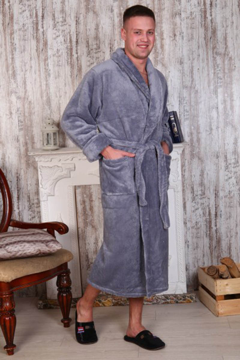 50 цвет индиго, ут-0013448. халат мужской велсофт р. мужской халат из велсофта "marshal, синий". халат мужской велсофт. халат мужской велсофт р.