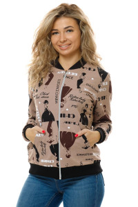 Толстовка женская ТЖ-07 футер набивной (последний размер) кофейный 46