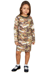 Платье детское "КМФ Золото" футер (р-ры: 92-122) коричневый