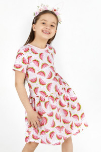 Платье детское "Сочная долька" хлопок (р-ры: 92-134) розовый